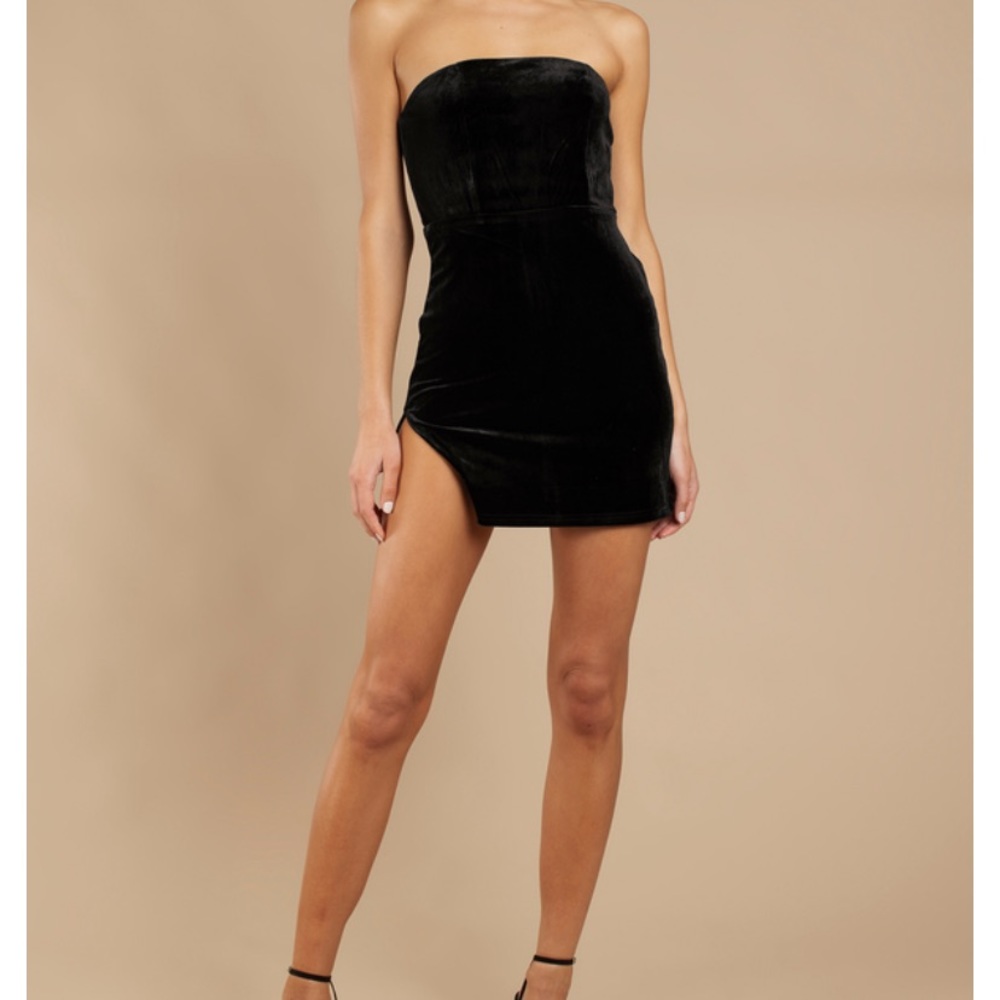 Strapless Velvet Dress